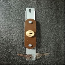 Замок ригельный для защитных роллет (коричневый)