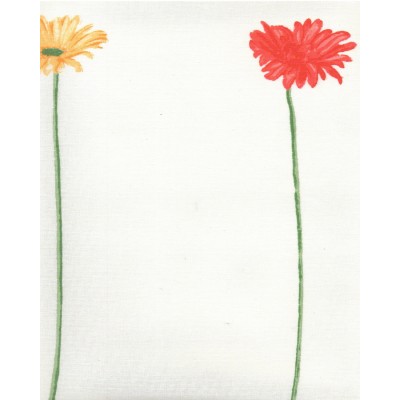 Тканевые ролеты Гербера цвет белый