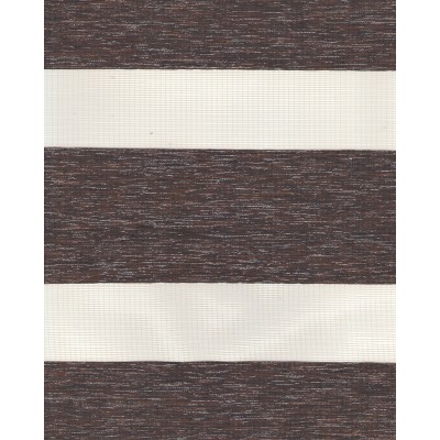 Тканевые ролеты Сильвер зебра цвет коричневый